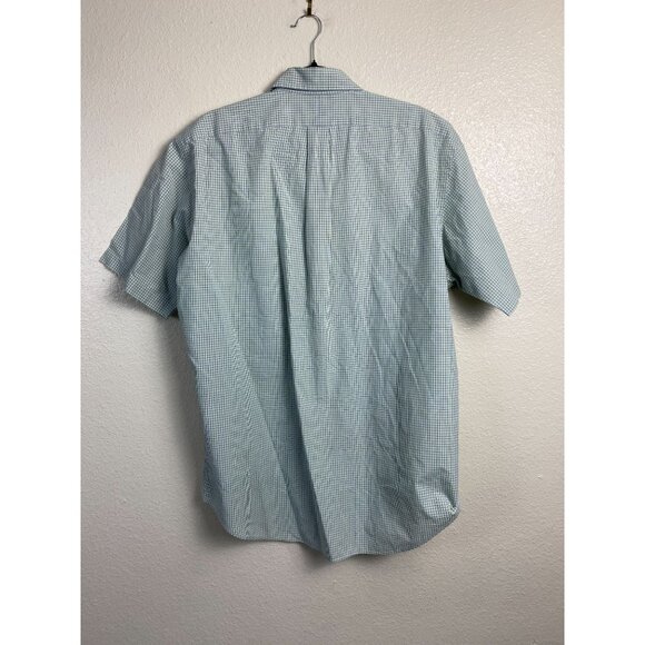 Ralph Lauren Men Classic Fit Button Up Green Plaid Short Sleeve Shirt Size Large - Picture 13 of 13